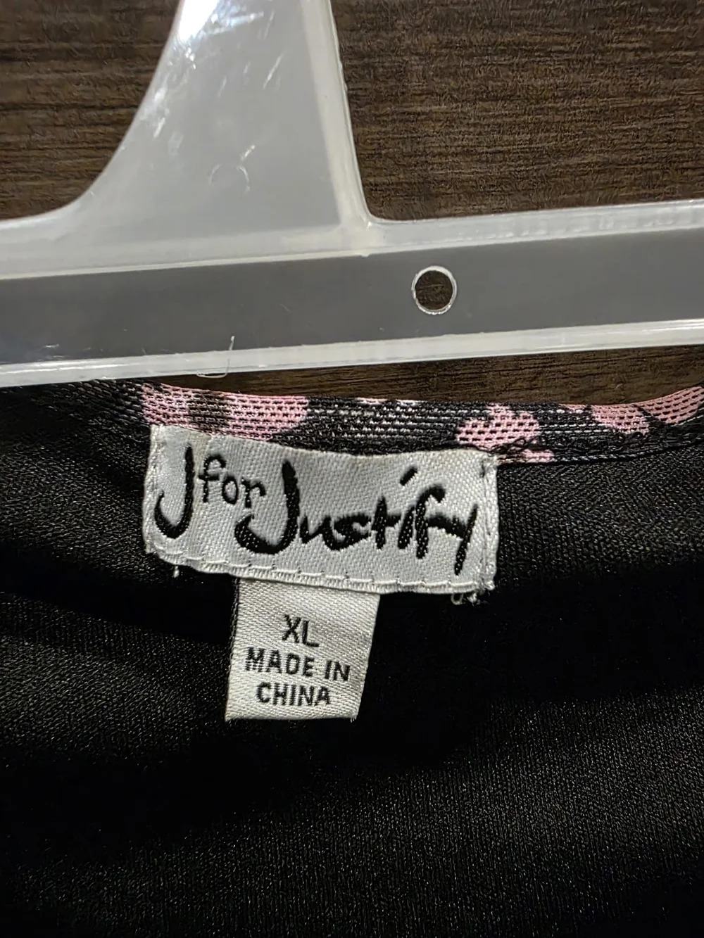 J for Justify Black Crop Top and Skirt Set with Pink Floral Print